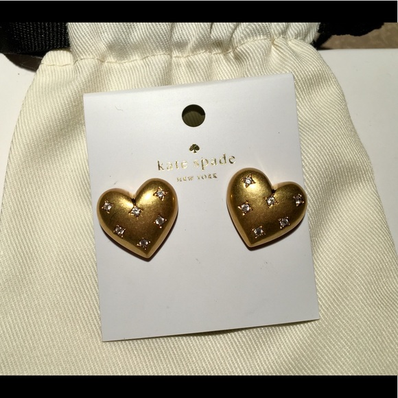 kate spade Jewelry - VALENTINES DAY Kate Spade Crystal Heart Earrings
